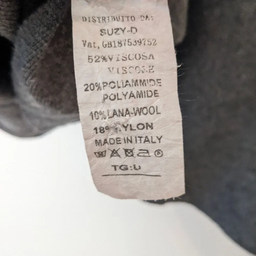 Suzy D London bat wing viscose wool sweater poncho